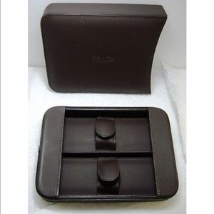 Zenith Dark Brown 2 Section Watch Travel Case